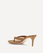 Suede thong Sandals - BEIGE | Base Blu
