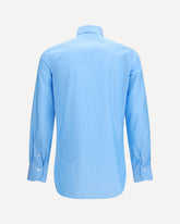 Camicia regolare 170 a due in cotone egiziano a righe - AZZURRO | Base Blu