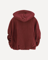 Draped cotton jersey Sweatshirt - BORDEAUX | Base Blu
