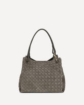 Borsa a Spalla Parachute in pelle scamosciata - KAKI  | Base Blu