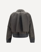 Double-zip nylon Jacket - GREEN | Base Blu