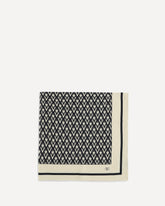 Silk Foulard with all-over monogram print - MULTICOLOUR | Base Blu