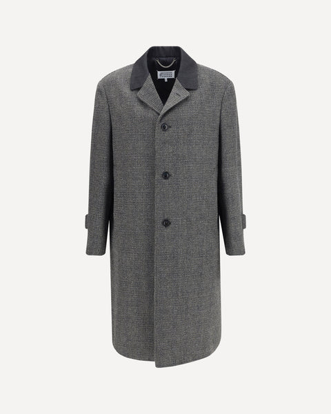 Maison Margiela ダークグレー ウールジャケット 中古・古着通販】Maison Margiela (メゾンマルジェラ) ノーカラー