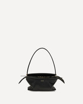 Borsa a Spalla Whisker in pelle di vitello smaltata - NERO | Base Blu