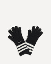 Stripes knit Gloves - BLACK | Base Blu