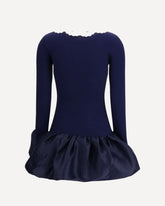 Knit taffeta mini Dress - BLUE | Base Blu