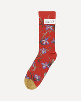 Floral pattern Socks - RED | Base Blu