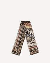 Leopard-print silk Scarf - MULTICOLOUR | Base Blu