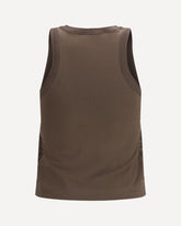 Top in cotton with luminous embroidery - BROWN | Base Blu