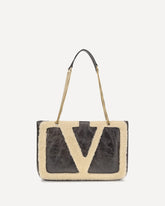 Borsa Tote Viva Superstar media in montone - NERO | Base Blu