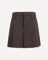 Pleated tailored Shorts - BROWN | Base Blu