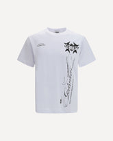 History print cotton T-shirt - WHITE | Base Blu