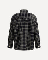 Above check Shirt - BLACK | Base Blu