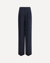 Washed silk Pants - BLUE | Base Blu