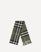 Check cashmere Scarf - GREEN | Base Blu