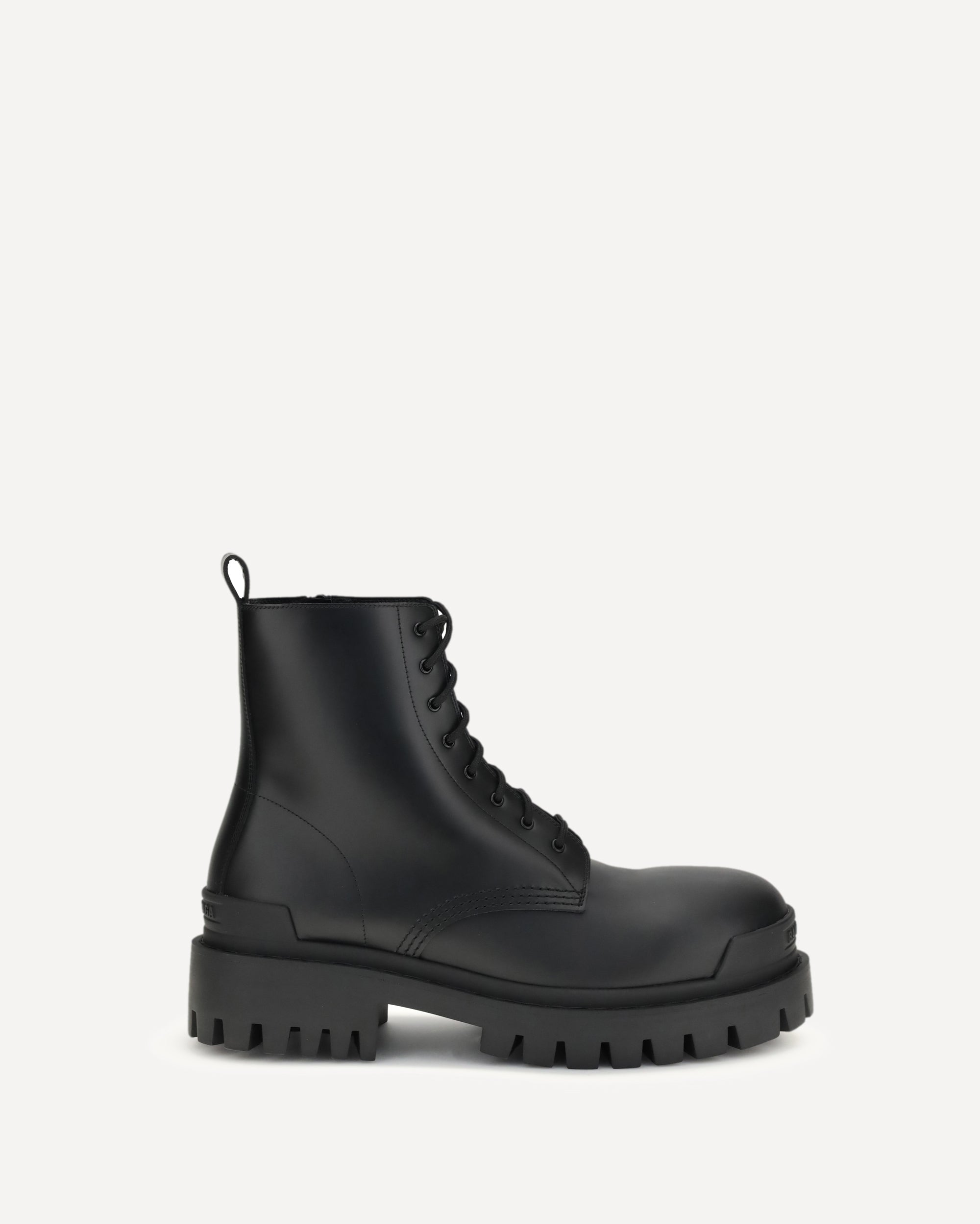 BALENCIAGA Strike Lace-Up Boots BLACK | Base Blu