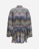 Abito mini a maniche lunghe Caperdoni - MULTICOLORE | Base Blu