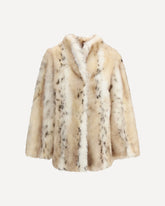 Cappotto in shearling  - CREMA  | Base Blu