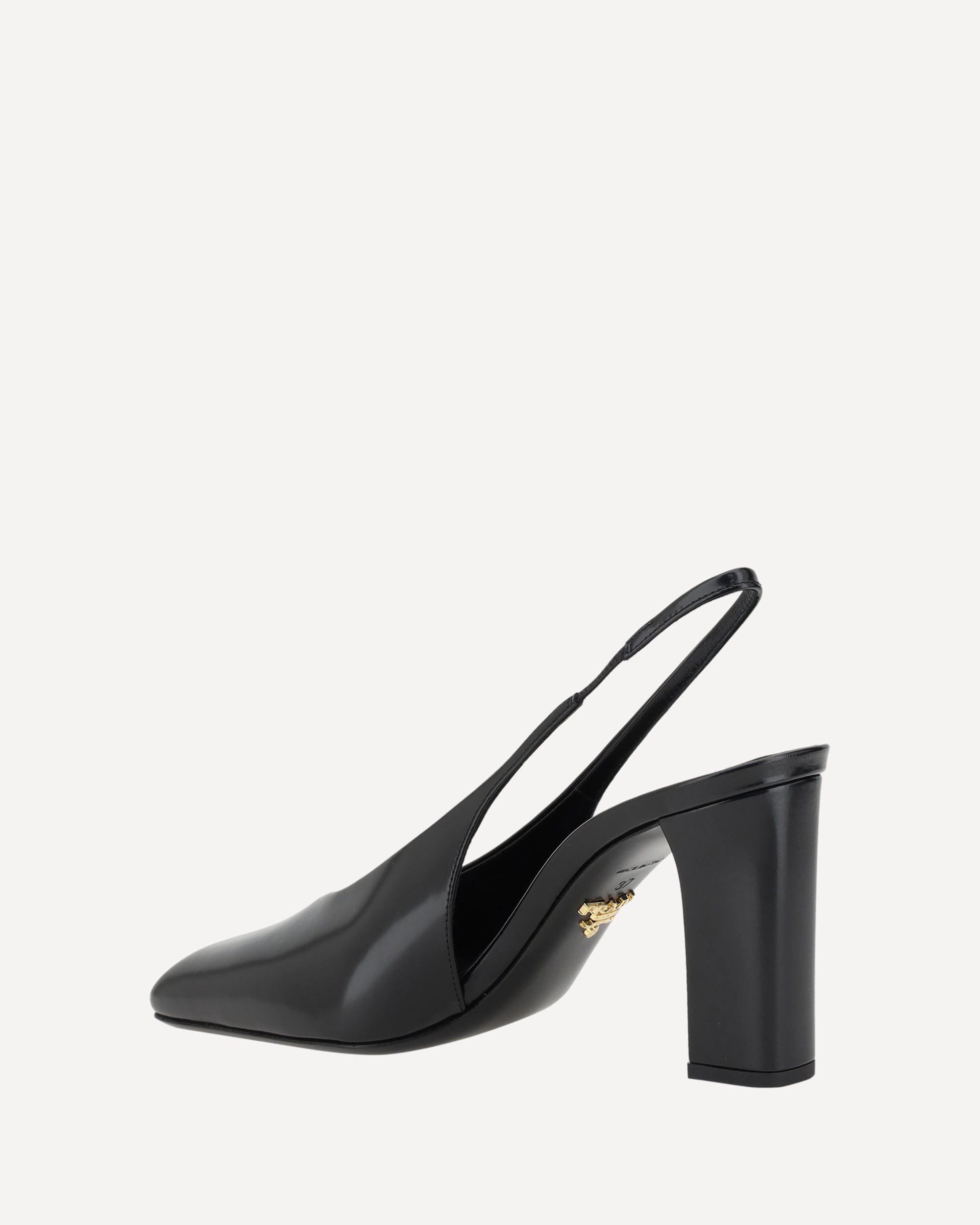靴 Prada Black Square Toe Leather Heels 36 PRADA Leather Pumps BLACK | Base Blu