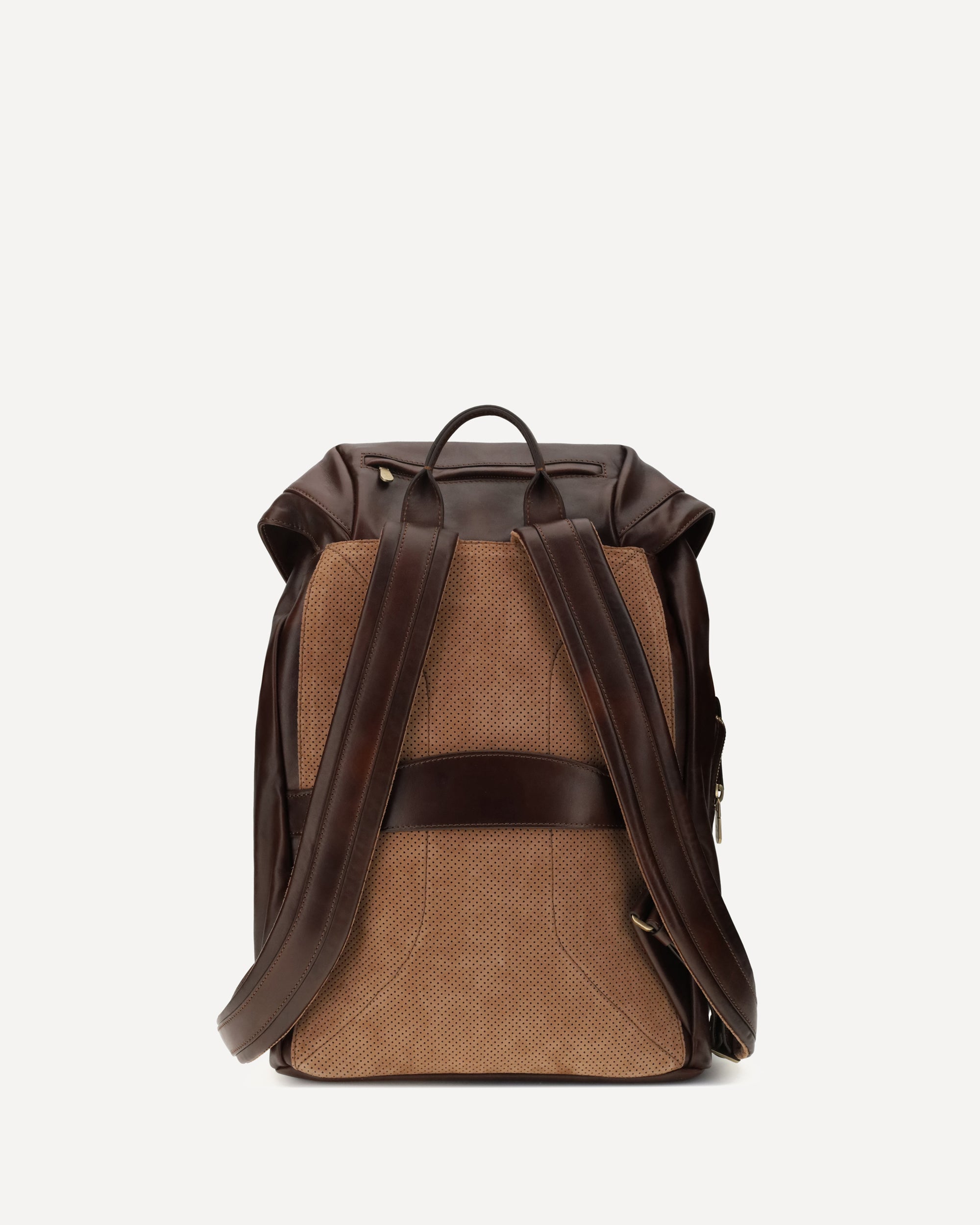 BRUNELLO CUCINELLI Leather Backpack BROWN | Base Blu
