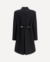 Cappotto doppiopetto in lana double - NERO | Base Blu