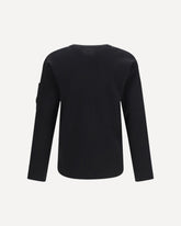 Cotton sea island ribs crewneck lens Sweater - BLACK | Base Blu