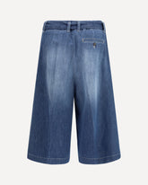 Cotton Shorts with a belt - BLUE | Base Blu