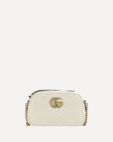 Marmont leather Shoulder Bag - WHITE | Base Blu