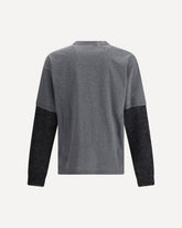 Trauma long sleeve in contrast T-shirt - GREY | Base Blu