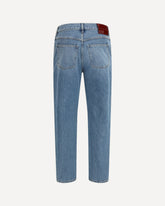 Slim-fit Pants in certified cotton denim - LIGHT BLUE | Base Blu