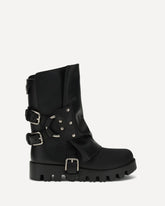 Leather Ankle Boots - BLACK | Base Blu