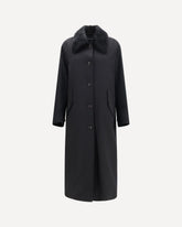 Tundra Coat in virgin wool - BLACK | Base Blu