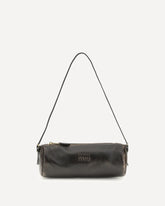 Pouch crafted in aged-effect nappa leather - BROWN | Base Blu