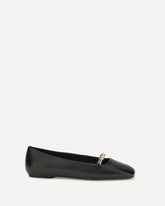 Leather Ballerinas - BLACK | Base Blu