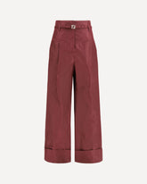 Pantaloni in taffetà di seta - BORDEAUX | Base Blu