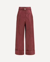 Taffeta silk Pants - BORDEAUX | Base Blu