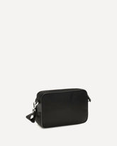 Borsa a Tracolla in Re-Nylon e pelle Saffiano - NERO | Base Blu