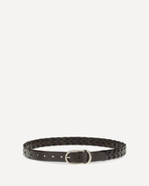Braided leather Belt - BLACK | Base Blu
