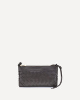 Pouch in pelle intrecciata - NERO | Base Blu