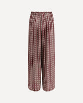 Geometric print Pants - BROWN | Base Blu