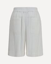 Cotton piqué Shorts - WHITE | Base Blu