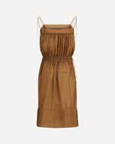 Satin Dress with balloon bodice - BEIGE | Base Blu