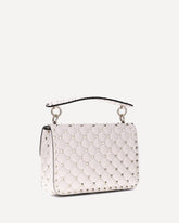 Medium Rockstud Spike Shoulder Bag - CREAM | Base Blu