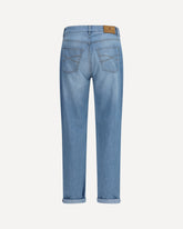 Jeans in cotton with distressed effect - BLUE | Base Blu
