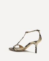 Python-print leather Sandals - MULTICOLOUR | Base Blu