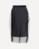 Sequin Embroidery Skirt - BLACK | Base Blu