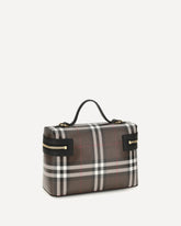 Borsa a Mano Vanity Check - MARRONE | Base Blu