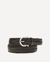 Gancini fixed Belt - BROWN | Base Blu