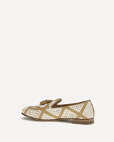 Brera fabric and leather Loafers - CREAM | Base Blu