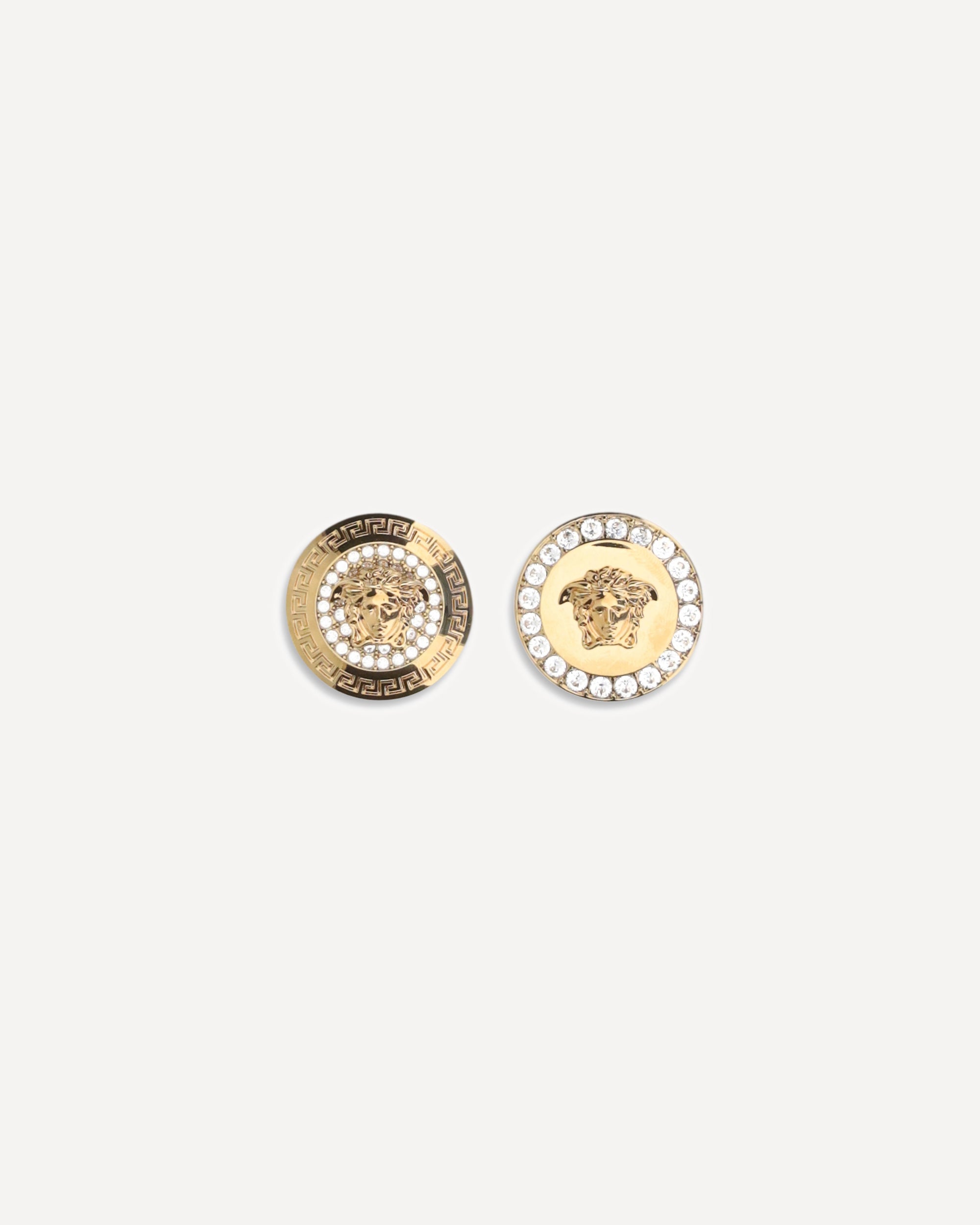 VERSACE Crystal Medusa Earrings GOLD | Base Blu